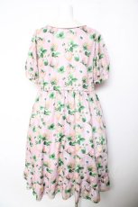 画像2: Perla nell' ostrica / いちごプリントキャンディボタンワンピース  ピンク Y-26-01-24-130-EL-OP-SZ-ZI (2)