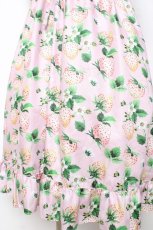 画像4: Perla nell' ostrica / いちごプリントキャンディボタンワンピース  ピンク Y-26-01-24-130-EL-OP-SZ-ZI (4)