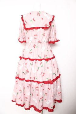画像2: Chalmiere / チェリーバニー柄ワンピース M ピンク Y-26-01-24-131-LO-OP-SZ-ZY