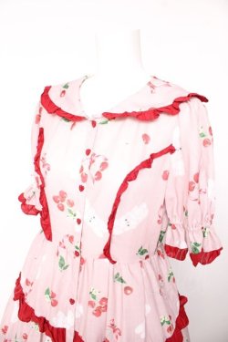 画像3: Chalmiere / チェリーバニー柄ワンピース M ピンク Y-26-01-24-131-LO-OP-SZ-ZY