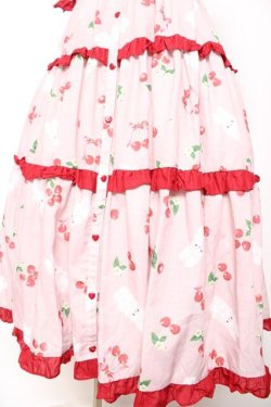 画像4: Chalmiere / チェリーバニー柄ワンピース M ピンク Y-26-01-24-131-LO-OP-SZ-ZY