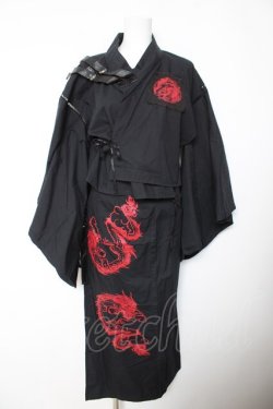 画像1: MA / セパレート浴衣  黒 Y-26-01-24-135-PU-SK-SZ-ZY