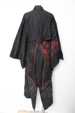 画像2: EAST / 浴衣  黒×赤 Y-26-01-24-136-HN-OP-SZ-ZY