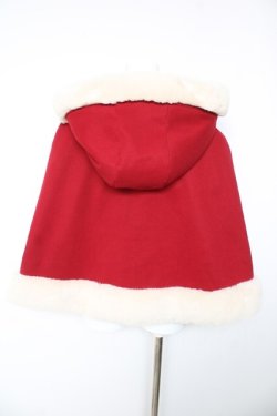 画像2: axes femme kawaii / リボン柄刺繍ケープ  赤 Y-26-01-24-137-AX-JA-SZ-ZT0129P