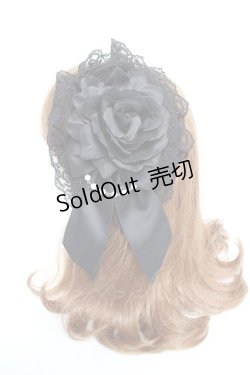 画像2: ATELIER PIERROT / 薔薇レースカチューシャ  黒 Y-26-01-24-028-EL-TO-SZ-ZY