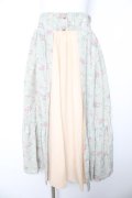axes femme kawaii / プティフルールスカート  グリーン Y-26-01-24-140-AX-SK-SZ-ZY