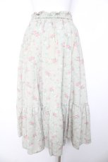 画像2: axes femme kawaii / プティフルールスカート  グリーン Y-26-01-24-140-AX-SK-SZ-ZI (2)