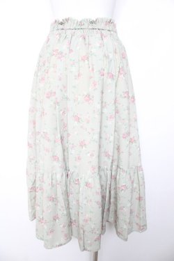 画像2: axes femme kawaii / プティフルールスカート  グリーン Y-26-01-24-140-AX-SK-SZ-ZY