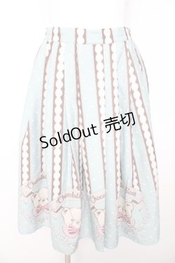 画像1: axes femme kawaii / チョコベア柄スカート  ミント Y-26-01-24-141-AX-SK-SZ-ZY