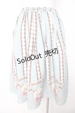 画像2: axes femme kawaii / チョコベア柄スカート  ミント Y-26-01-24-141-AX-SK-SZ-ZY