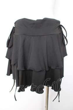 画像2: MARBLE / サイドギャザー2段フリルスカート M-L ブラック Y-26-01-24-148-GO-SK-SZ-ZY