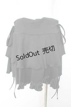 画像2: MARBLE / サイドギャザー2段フリルスカート M-L ブラック Y-26-01-24-148-GO-SK-SZ-ZY