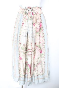 画像1: Jane Marple / Edinburgh souvenirsロングスカート M ミント Y-26-01-24-149-JM-SK-SZ-ZY