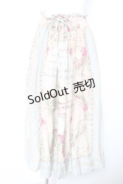 画像1: Jane Marple / Edinburgh souvenirsロングスカート M ミント Y-26-01-24-149-JM-SK-SZ-ZY