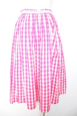 画像2: Franche Lippee / レトロギンガムスカート M ピンク Y-26-01-24-150-LO-SK-SZ-ZY