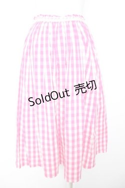 画像2: Franche Lippee / レトロギンガムスカート M ピンク Y-26-01-24-150-LO-SK-SZ-ZY