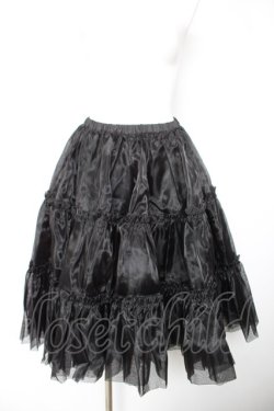 画像1: Wunderwelt / オリジナルふわふわロングパニエ F 黒 Y-26-01-24-153-EL-SK-SZ-ZY