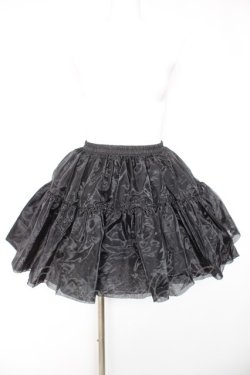 画像1: Snowdrop to Saint Maria（海外ロリータブランド） / オーガンジーパニエ  黒 Y-26-01-24-154-LO-SK-SZ-ZY