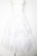 axes femme kawaii / ミディオーガンジーパニエ M 白 Y-26-01-24-155-AX-SK-SZ-ZY