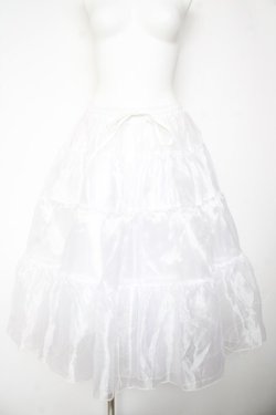 画像1: axes femme kawaii / ミディオーガンジーパニエ M 白 Y-26-01-24-155-AX-SK-SZ-ZY