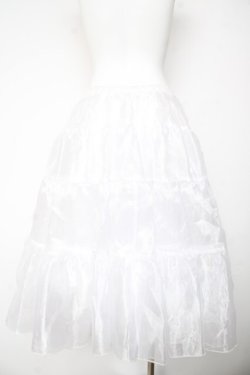 画像2: axes femme kawaii / ミディオーガンジーパニエ M 白 Y-26-01-24-155-AX-SK-SZ-ZY