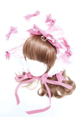 画像1: BABY, THE STARS SHINE BRIGHT / Flancesca Ribbonボンネット  ピンク Y-26-01-24-032-BA-ZA-SZ-ZY