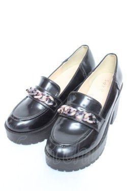 画像1: axes femme / 厚底ローファー  黒 Y-26-01-24-033-AX-SH-SZ-ZY