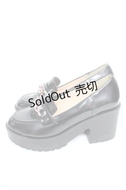 画像2: axes femme / 厚底ローファー  黒 Y-26-01-24-033-AX-SH-SZ-ZY