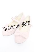 axes femme kawaii / ローヒールリボンパンプス M ピンク Y-26-01-24-035-AX-SH-SZ-ZY
