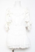 ATELIER PIERROT / Twinkle Ribbons Blouse  ホワイト Y-26-01-24-036-EL-BL-SZ-ZY