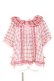 画像1: PINK HOUSE / タータンチェックブラウス F ピンク Y-26-01-24-037-LO-BL-SZ-ZY (1)