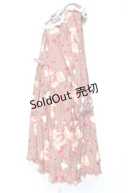 画像2: PINK HOUSE / strawberry choco bearプリントミディワンピース  ブラウン Y-26-01-27-013-LO-OP-AS-ZY (2)