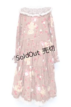 画像3: PINK HOUSE / strawberry choco bearプリントミディワンピース  ブラウン Y-26-01-27-013-LO-OP-AS-ZY