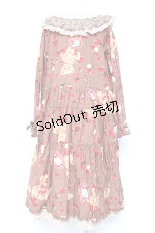 画像3: PINK HOUSE / strawberry choco bearプリントミディワンピース  ブラウン Y-26-01-27-013-LO-OP-AS-ZY (3)