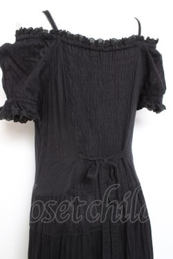 画像4: PINK HOUSE / オフショルティアードロングワンピース F 黒 Y-26-01-27-014-LO-OP-SZ-ZY