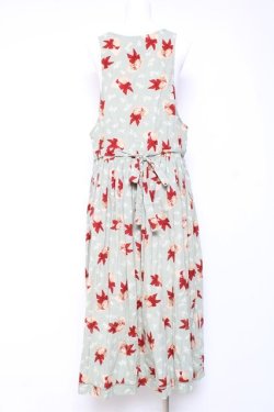 画像3: PINK HOUSE / 麦わら帽子×すずらん柄エプロンワンピース  ミント Y-26-01-27-016-LO-OP-SZ-ZY