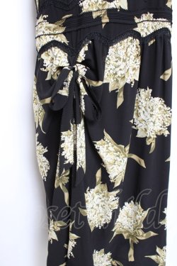 画像6: KANEKO ISAO / スズラン柄たくし上げリボン付き半袖ワンピース  ブラック Y-26-01-27-017-EL-OP-SA-ZY