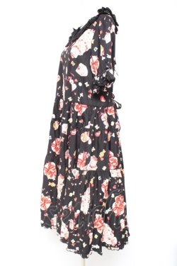 画像2: PINK HOUSE / アニバーサリーケーキプリントミディワンピース  黒 Y-26-01-27-018-LO-OP-SZ-ZY