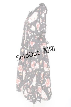 画像2: PINK HOUSE / アニバーサリーケーキプリントミディワンピース  黒 Y-26-01-27-018-LO-OP-SZ-ZY