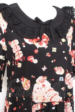 画像5: PINK HOUSE / アニバーサリーケーキプリントミディワンピース  黒 Y-26-01-27-018-LO-OP-SZ-ZY