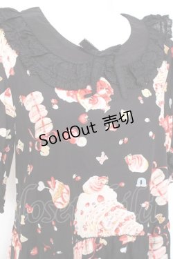 画像5: PINK HOUSE / アニバーサリーケーキプリントミディワンピース  黒 Y-26-01-27-018-LO-OP-SZ-ZY