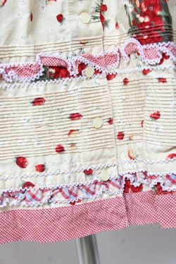 画像8: WONDERFUL WORLD / いちごブーケチェックワンピース  イエロー Y-26-01-27-019-LO-OP-SZ-ZY