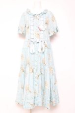 画像1: PINK HOUSE / スマイリーマーガレットプリントワンピース F サックス Y-26-01-27-023-LO-OP-SZ-ZY (1)