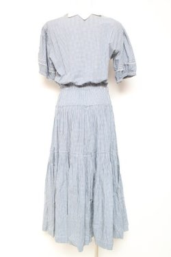 画像3: KANEKO ISAO / ギンガムワンピース  ブルー Y-26-01-27-024-EL-OP-SZ-ZY