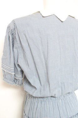 画像4: KANEKO ISAO / ギンガムワンピース  ブルー Y-26-01-27-024-EL-OP-SZ-ZY