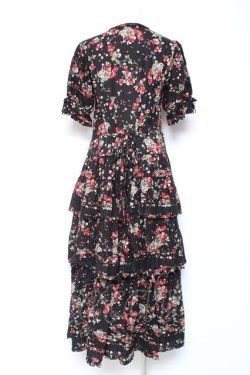 画像3: PINK HOUSE / いちごブーケフリルワンピース F 黒 Y-26-01-27-025-LO-OP-SZ-ZY