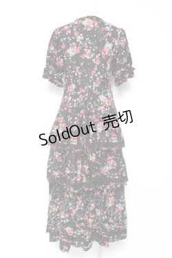 画像3: PINK HOUSE / いちごブーケフリルワンピース F 黒 Y-26-01-27-025-LO-OP-SZ-ZY