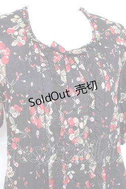 画像6: PINK HOUSE / いちごブーケフリルワンピース F 黒 Y-26-01-27-025-LO-OP-SZ-ZY