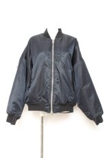 画像1: CIVARIZE / レースアップビッグシルエットMA-1ジャケット 44 ブラック Y-26-01-27-028-GO-CO-YM-ZTC067 (1)