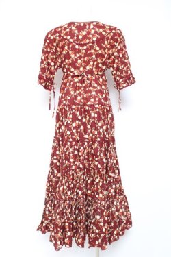 画像3: PINK HOUSE /ハートチェーンフラワーフリルワンピース F ボルドー Y-26-01-27-003-LO-OP-SZ-ZY